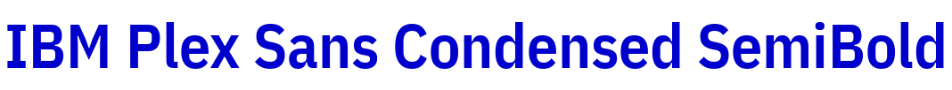 IBM Plex Sans Condensed SemiBold шрифт